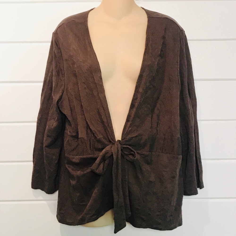 Lane Bryant tie cardigan